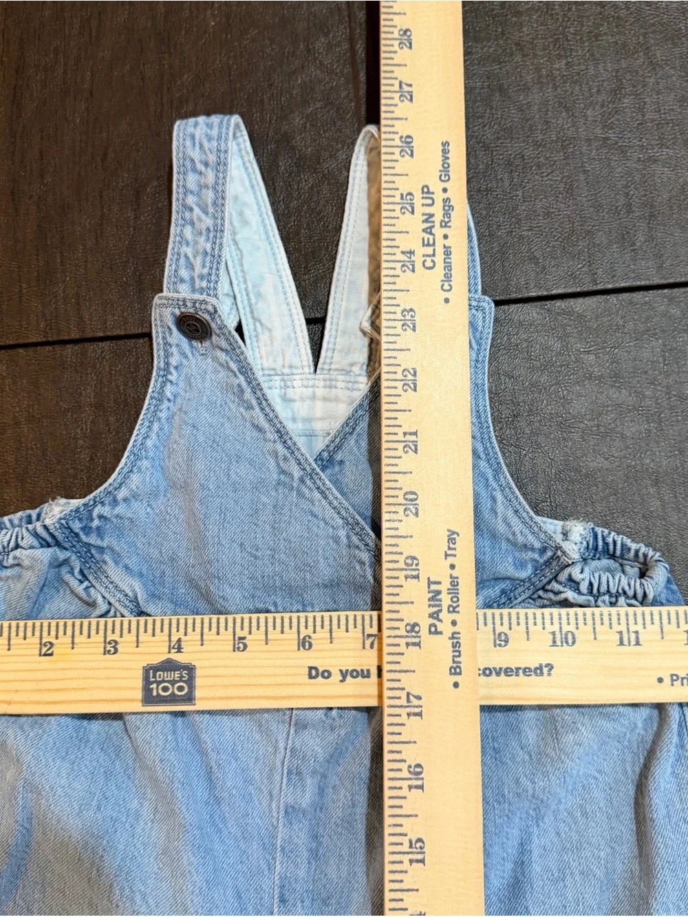 Vestback Light Wash Overalls OshKosh B'gosh Sz 24M